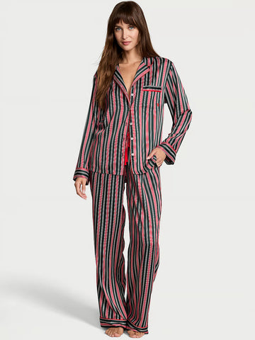Pyjama en Satin V&S Rayures festives